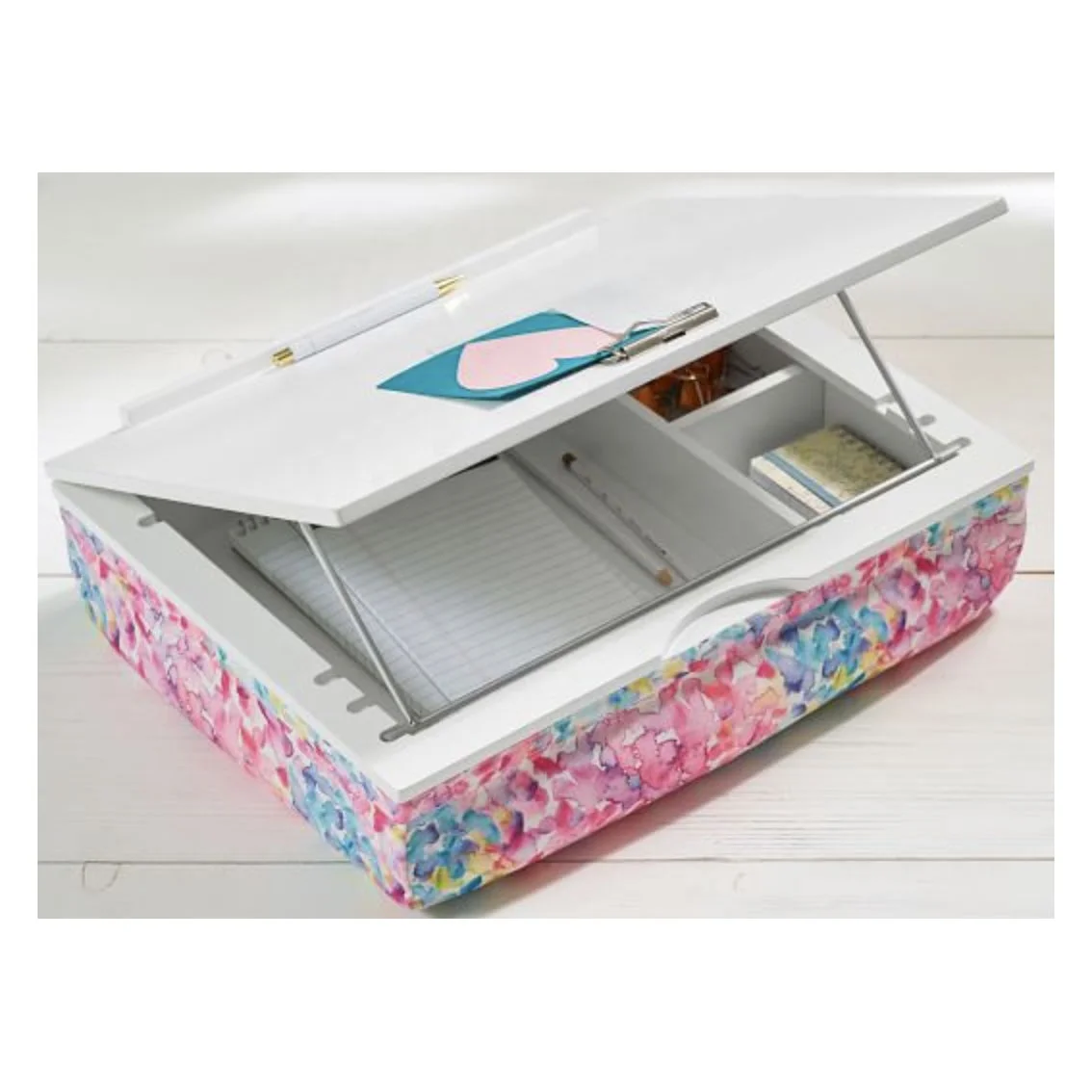 painted wooden laptop desk with storage box lap desk with wooden box with cushion bean bag