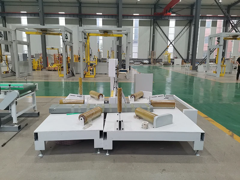 Automatic horizontal steel wire tire hose tube coil ring stretch film wrapping machine.jpg