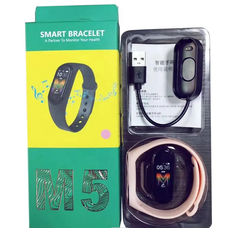 New Product M5 Smart Watch Fitness Tracker Band MI 5 Heart Rate Smart Bracelet Smartwatch M5
