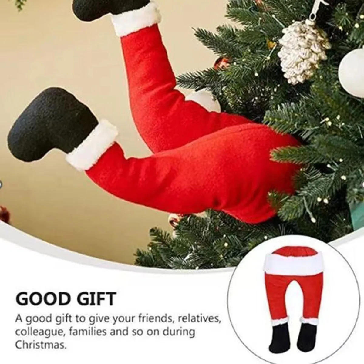 Wholesale Christmas Santa leg for Christmas gift tree hanging ornament animated Christmas kickers Santa legs plush elf