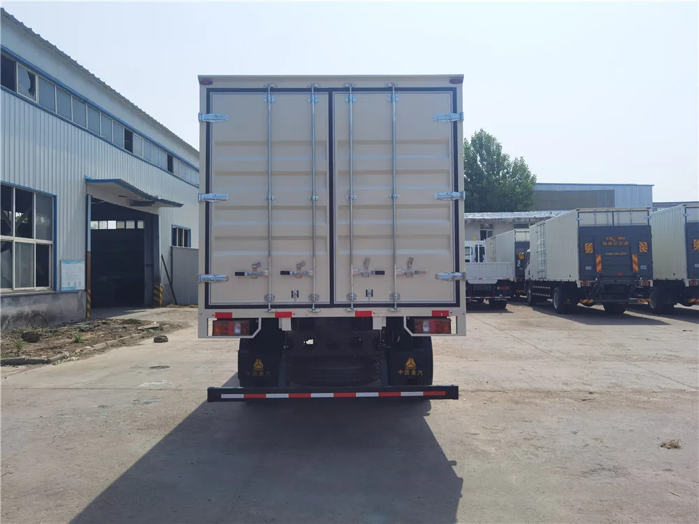8 ton to 10 ton bottom price logistics company new 4x2 dry cargo delivery howo van
