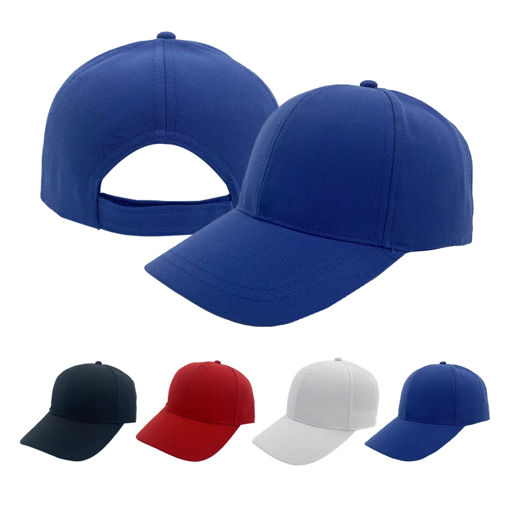 Factory wholesale cheap promotion structured hats 6 pieces oem sublimation customized sports polyester blank baseball caps