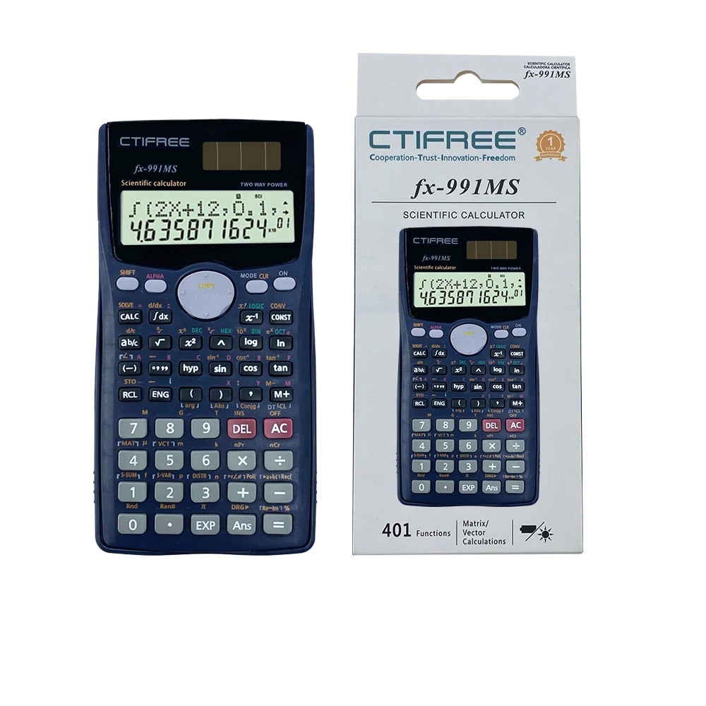 FX-991MS научный калькулятор 401 функций 10 + 2 цифры подходит для студентов колледжа