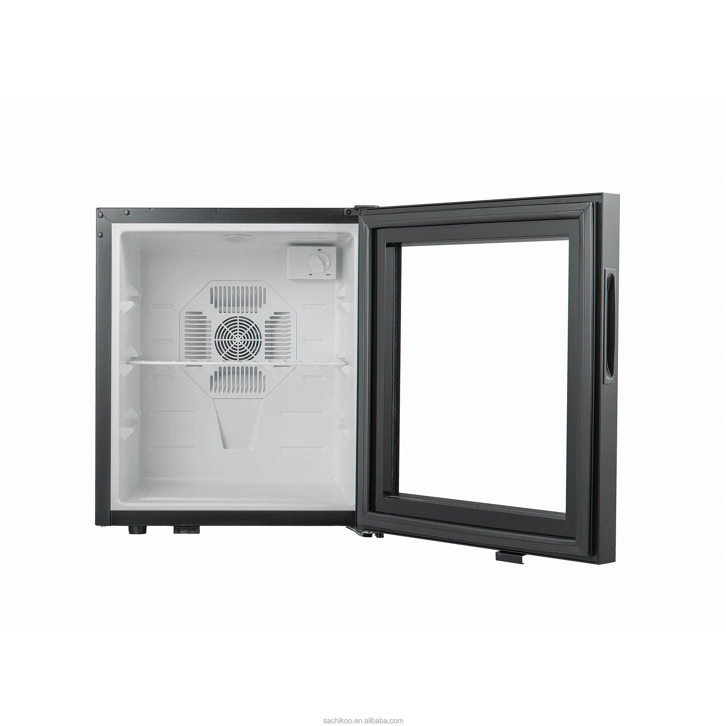 Sachikoo 40L Freon-free Luxury Glass Door Mini Fridge Cabinet without Compressor for Hotel Office