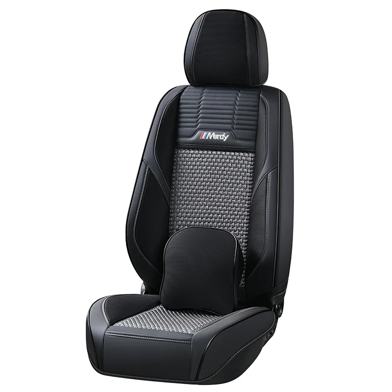 Universal Super Soft Auto Leather Weaving Seat Cushion Covers Sport Car Accessories For All Seasons