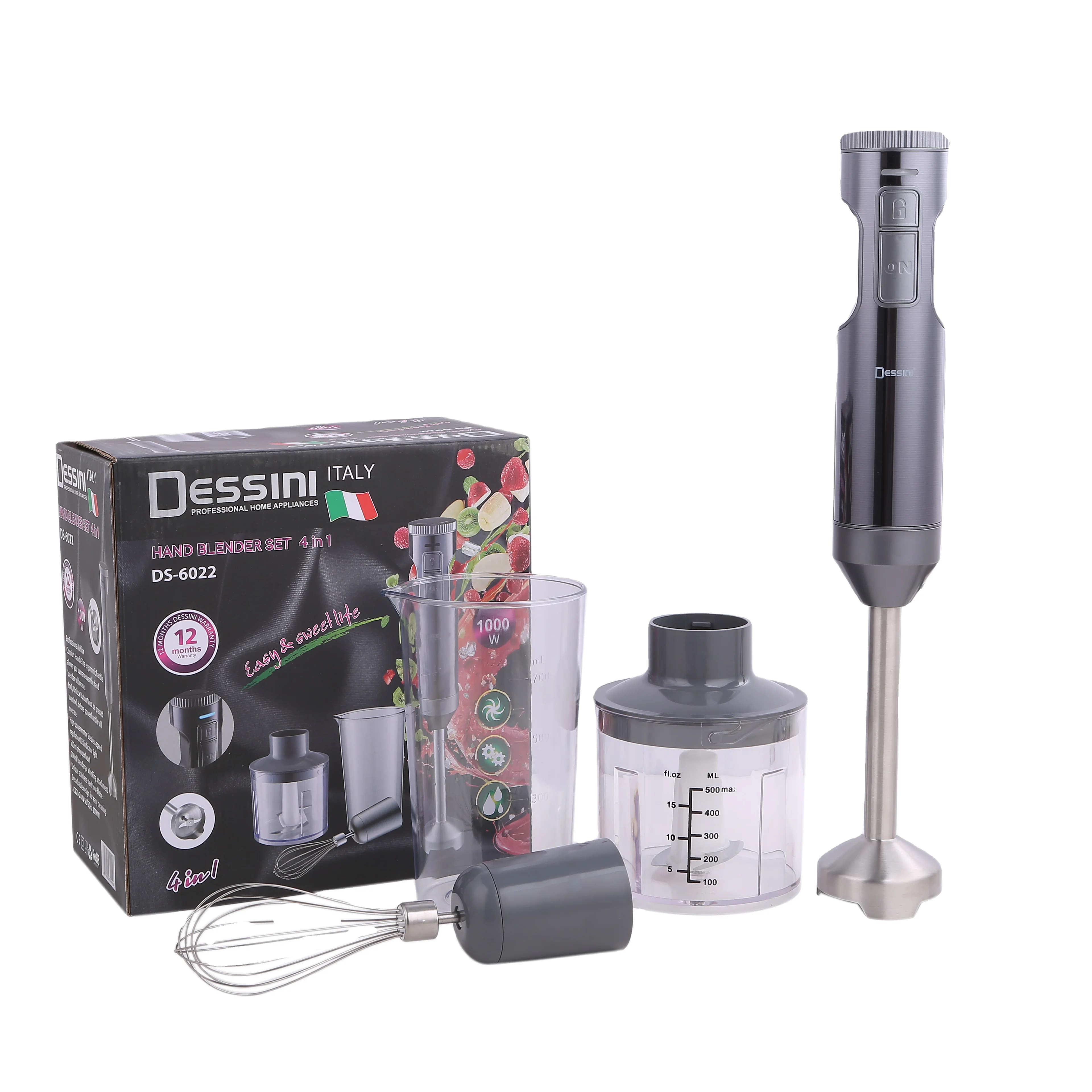 DESSINI Wholesale electric stainless steel manual industrial hand stick blender set