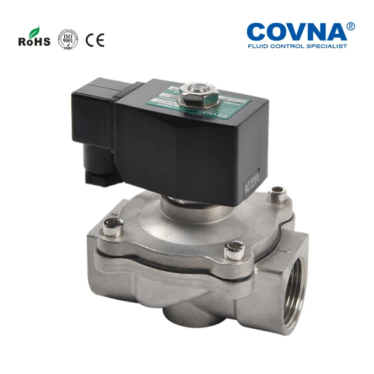 COVNA нержавеющая сталь 1/2 дюймов AC220V внутренний резьбовой электромагнитный клапан