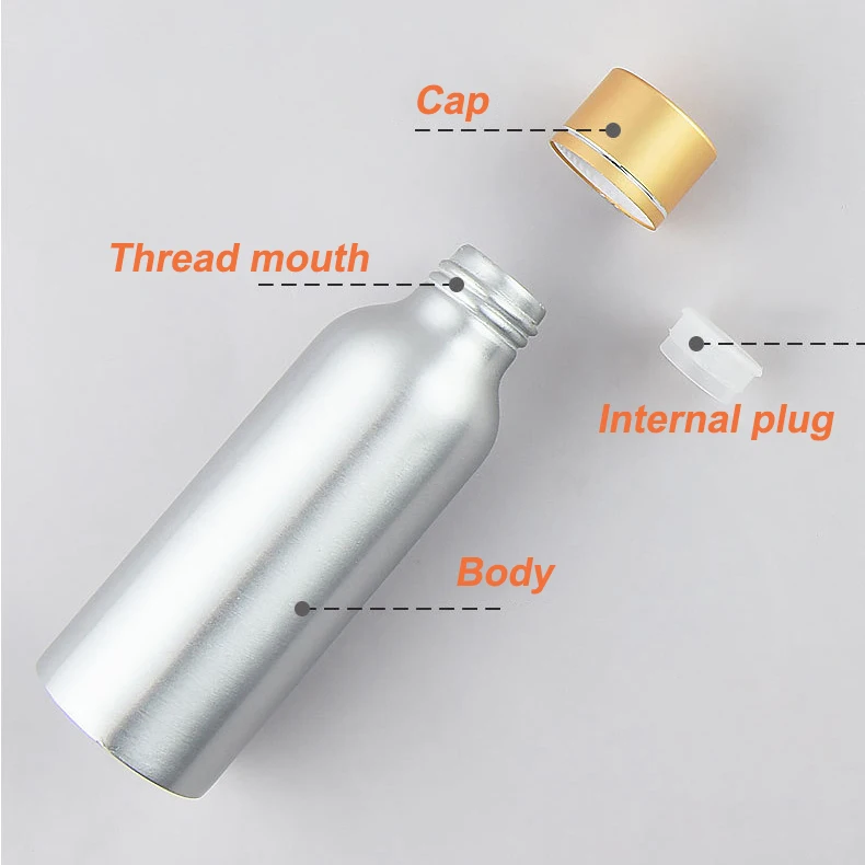 Empty Outdoor Sport Water Portable Travel Plastic UV Protection Cosmetic Aluminum Bottle with Lotion Pump Atomiser Trigger Spray