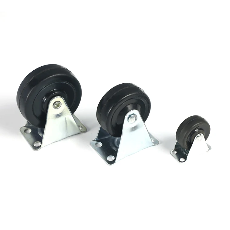 Industrial Medical Furniture Caster Wheel Heavy Duty Swivel Castor Wheels With Stopper Trolley Swivel Rubber Castor Wheel