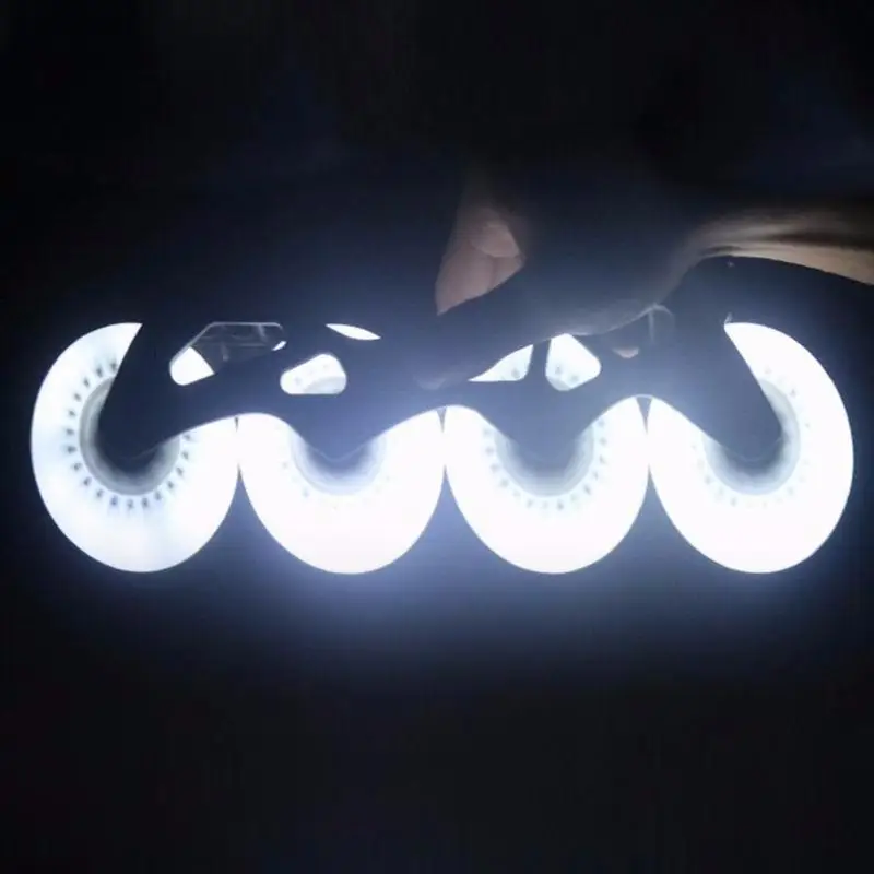 LED Lighting Inline Skates Wheels 64 68 70 72 76 80mm 90A Roller Skating Flashing Tires Roller