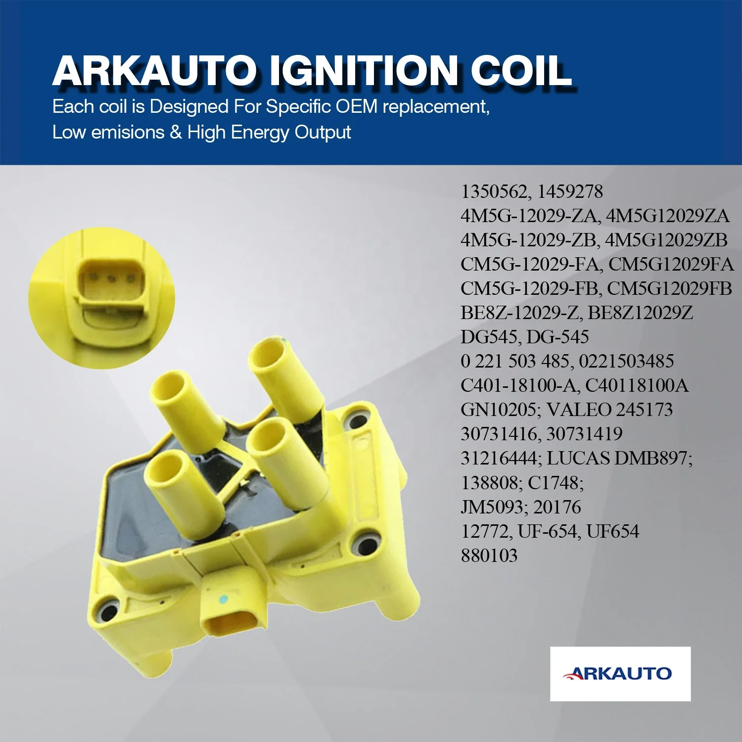 HIGH PERFORMANCE IGNITION COIL 4S7G12029AA 4S7G-12029-AA DG545 DG-545 UF-654 UF654 FOR FORD Mondeo B-Max C-Max Fusion 2.0 CD132
