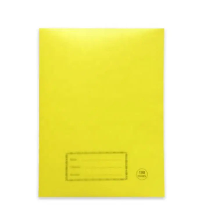 Factory Direct Stationery Exercise Books 100 Pages Custom Plastic Cover Inner Paper Exercise Book For School