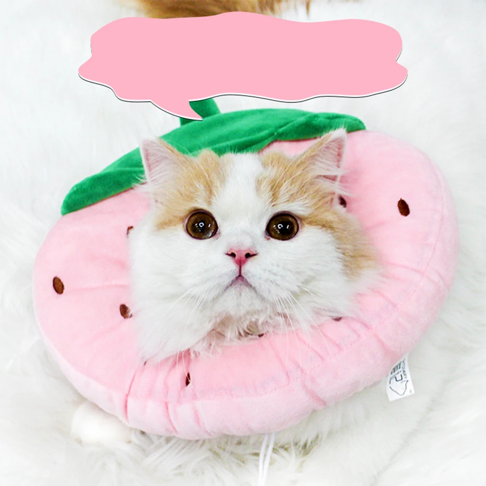 Prevent Licking And Biting Headgear Lovely Fruit Shaped Protective Cover Cotton Pet Collar