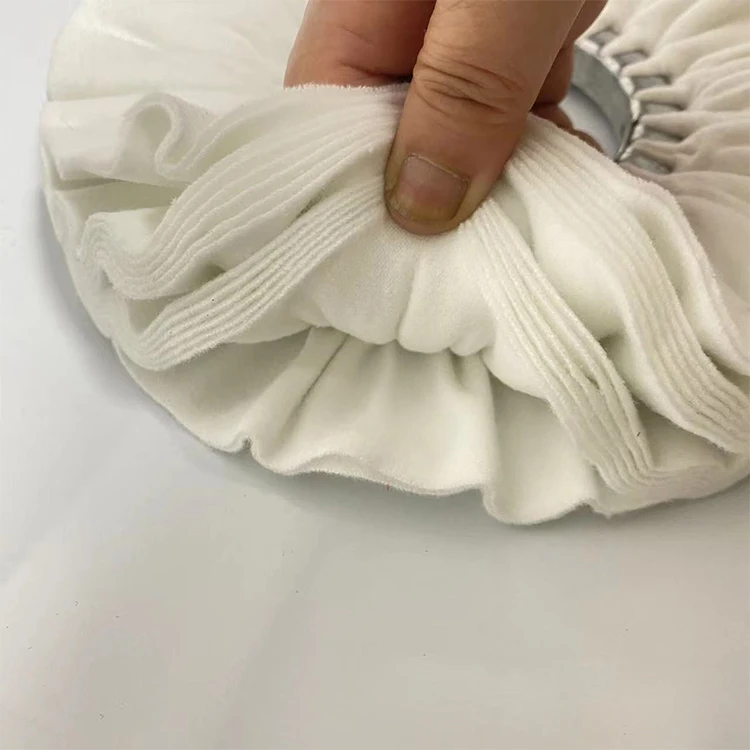 PEXMIENATS 18 INCH White Flannel Airway Mirror Metal Polishing Wheel Soft Cloth Polishing Wheel