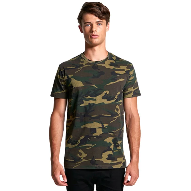 
mens premium organnic eco friendly cotton military army camo Camouflage Tactical Print hip hop Tee T Shirt Tops manufacturer 