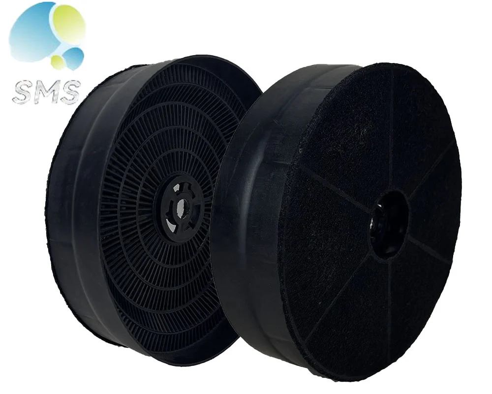 black  round range hood parts activated carbon chimney hood filter