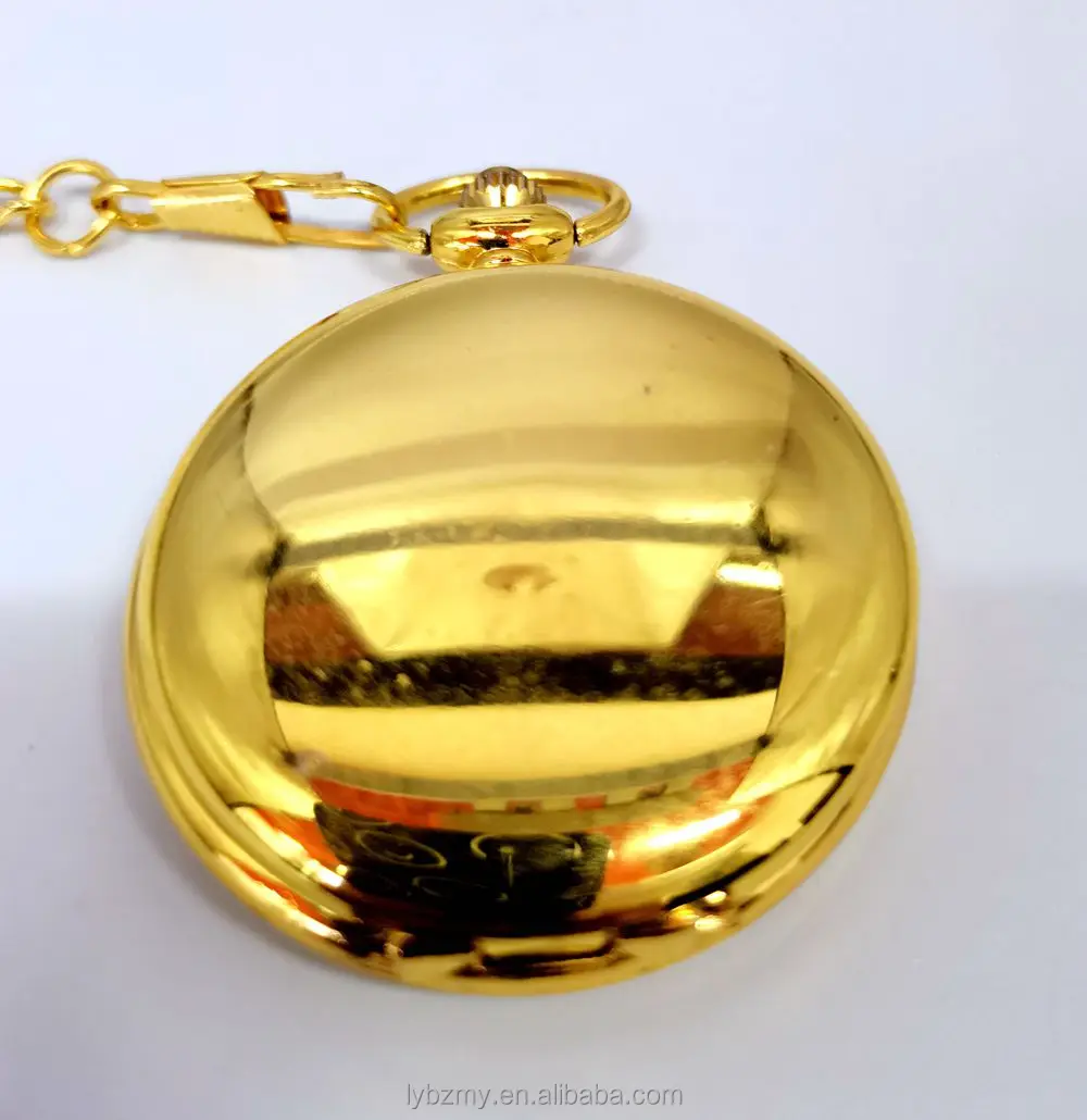 Fashion Vintage Quartz Double Face Polished Smooth Pocket Watch