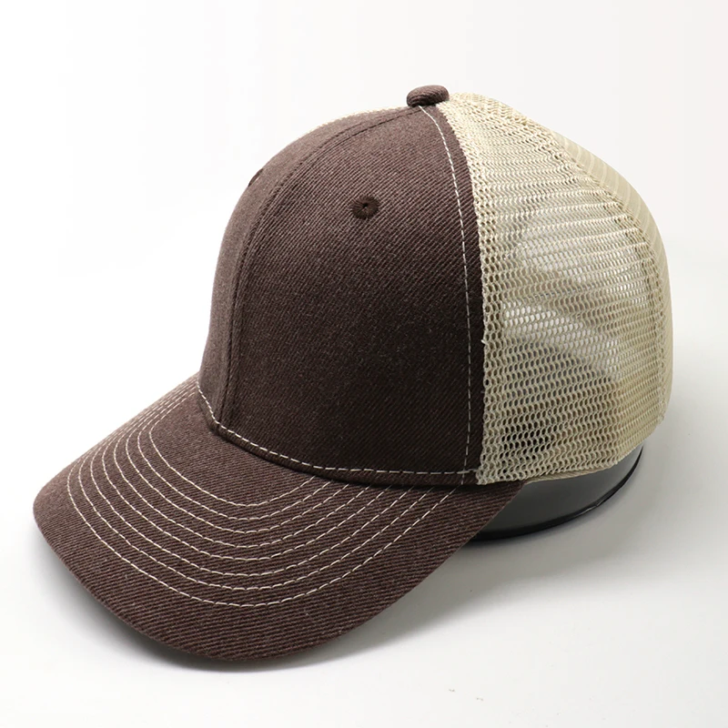 Unisex Mesh Trucker Cap Sporty Checked Style 3D Embroidery Technique Outdoor Sports Fishing Casual Use Summer Appropriate Adults