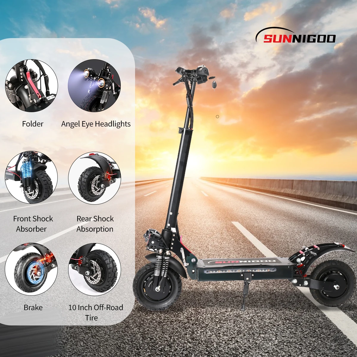 High-Power ESX6 Electric Scooter Waterproof and Practical for Off-Road and Daily Life Use Convenient and Fast with 60KM Range