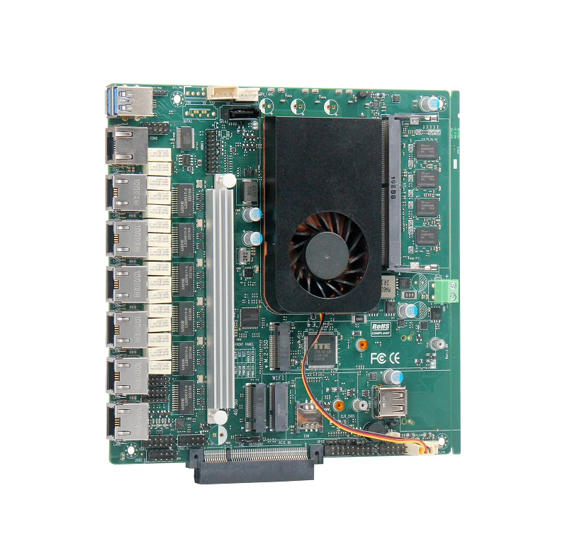 Zunsia cheap Core11th Network Firewall PC Mainboard 6LAN Computer Server Firewall Rackmount Motherboard for 1U Network Appliance