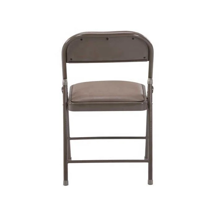 High quality commercial comfortable seat and back steel with powder coated frame metal folding chair