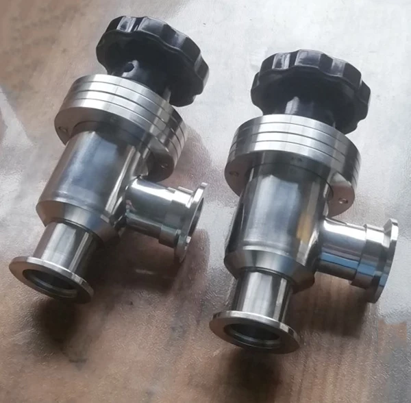 Stainless Steel Manual High Vacuum Flapper Valve KF CF Bellows