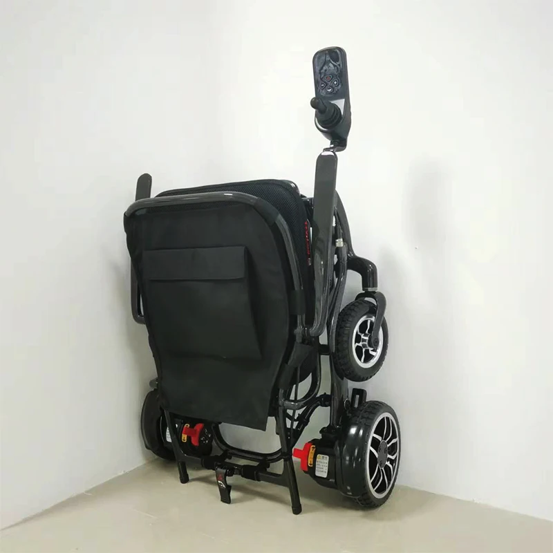 Carbon fiber portable foldable electric wheelchair for the elderly disabled
