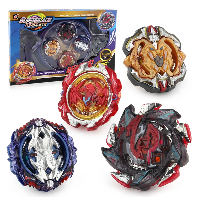 
Amazon Hot selling 4 PCS Metal 4D Fusion Spinning Top Launcher Spiner Toys Beyblades Gyro Toys Kid Toys With Spiner Stadium XD168-10 Aliexpress Top Seller 