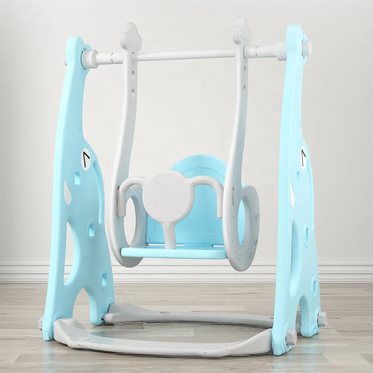 New Design Multi-colour Indoor Slide Plastic Cartoon Slide And Swing Toys for Kids