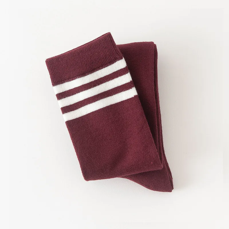 Woolen solid color knee high socks wholesale for women warm fleece leggings thick winter warm