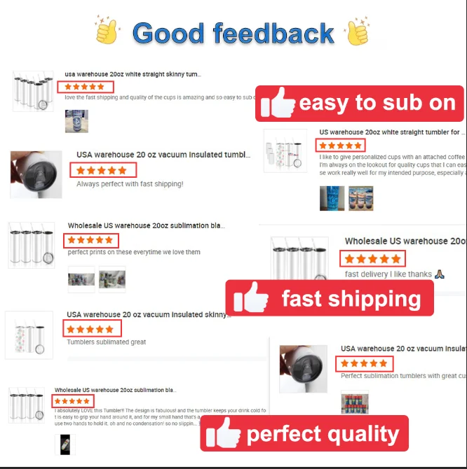 USA warehouse blank sublimation tumbler for gift set flip top soda can colored travel coffee sport wine sippy cup kids bulk