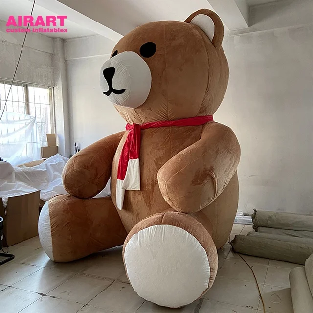 Party Christmas ball decoration brown plush Santa Bear