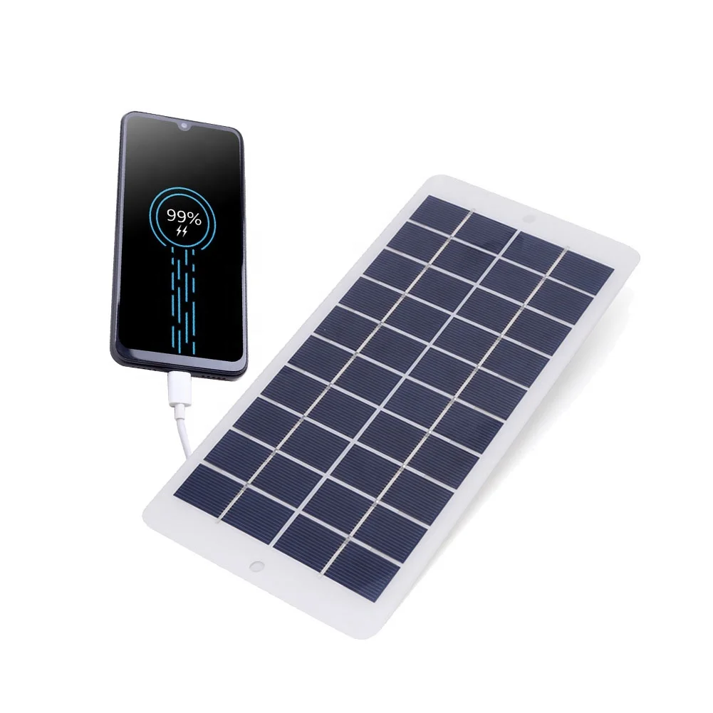 4.5W Solar Panel Charger 5V for Mobile Phone Ideal for Outdoor Use Doorbell Monitoring CCTV Camera Low Power USB Charging