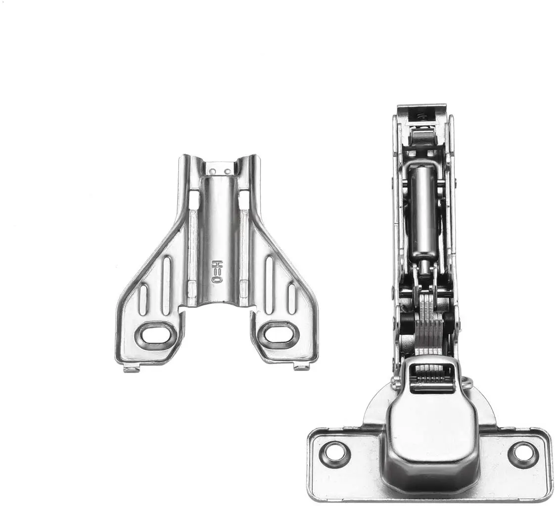 BOKE hot sales top quality full overlay clip on soft closing cabinet hinge with butterfly plate