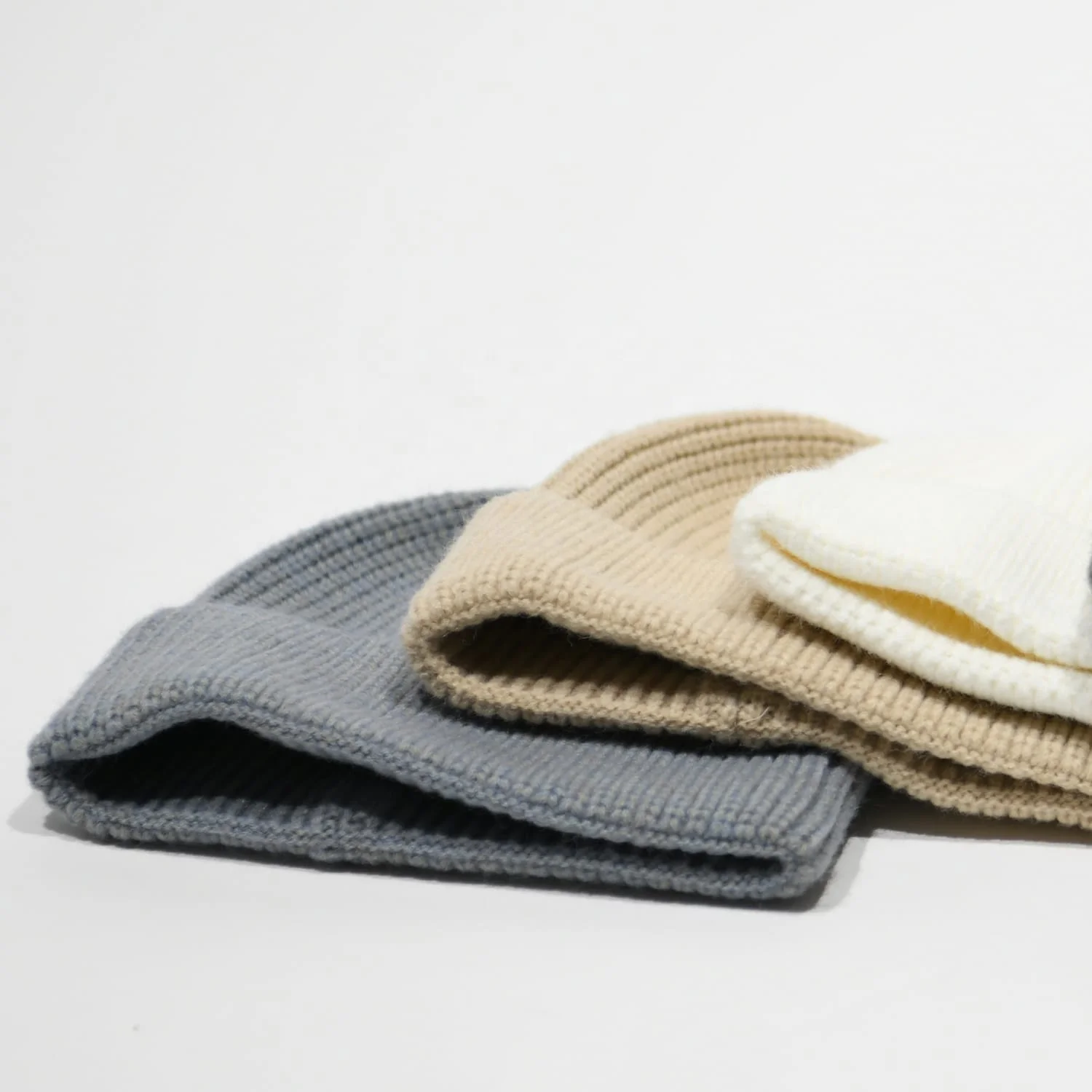 CUSTOM LOGO Unisex Hip Hop Skully Ski Cuffed folded chunky sports warm winter fishermen beanie hats