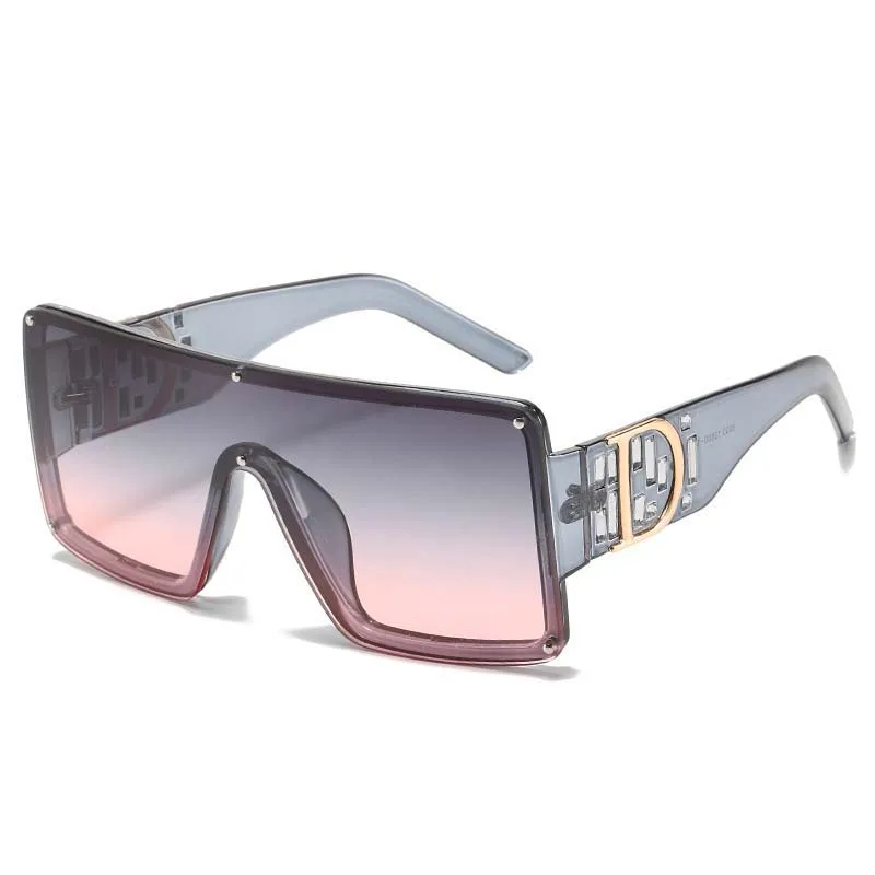 Fashion D logo Oversize Plastic Big square Frame Sunglasses Women Sun Glasses 2021
