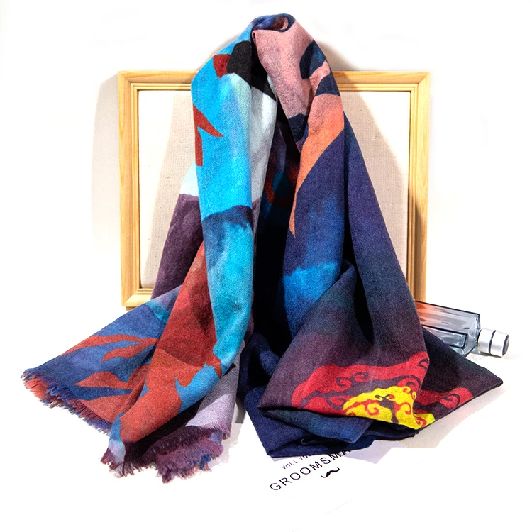 Custom Scarves 2020 Women Winter Shawl Women Cashmere Bufanda De Pashmina Print Shawl