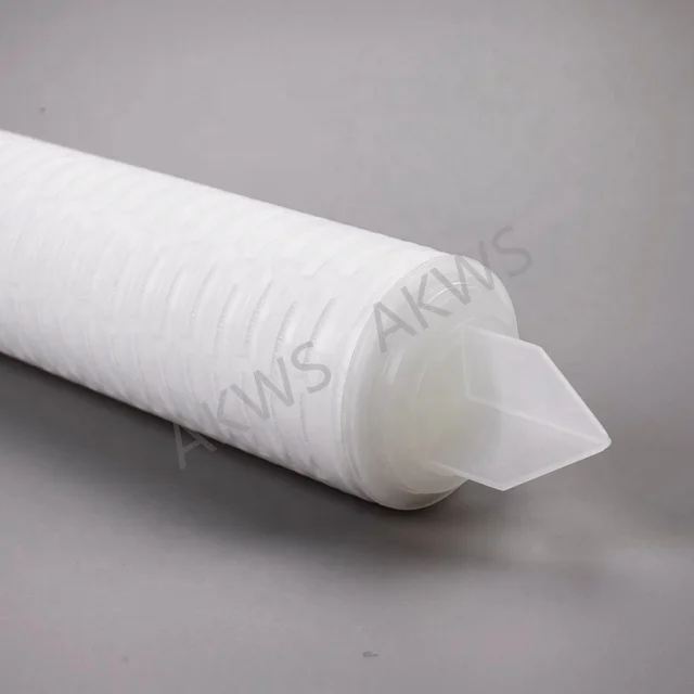 10 inch 0.22 micron refillable pes membrane pleated filter cartridge for vodka filtration