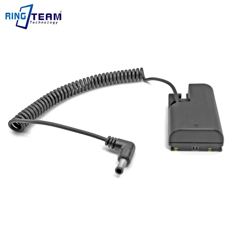 Decoded Dummy Battery LP-E6 DC Coupler With 5.0*3.0 Male Spiral Cable for Canon R5 R6 5DII 5DIII 5DIV 6D 6DII 70D 7D 7DII 80D