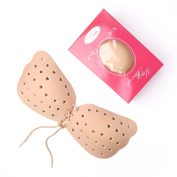 Push Up Strapless Sticky Bras Invisible Silicone Self Adhesive Sticky Gel Strapless Backless Sexy Bra