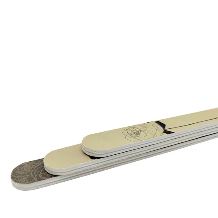 The new listing Double Sides Colorful lime  professionnel washable Nail File emery Board Custom Printed Nail File