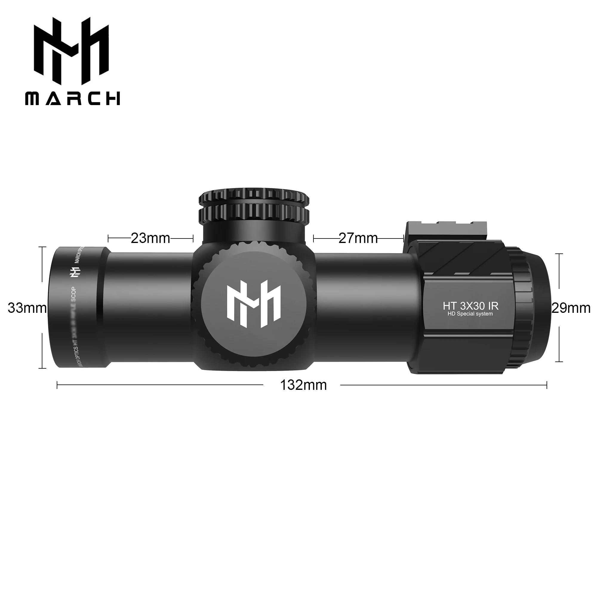 MARCH HT 3X30 IR Can Paired With Red Dots Scope Clear Imaging And Wide Angle Sight Suit For CQB Scope & Accessories
