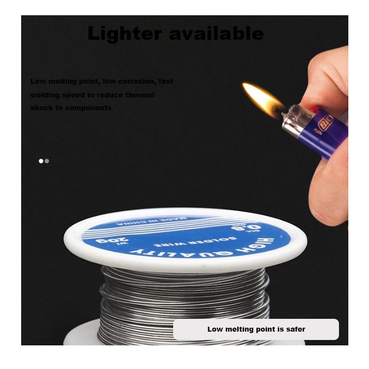 Manufacturers Direct Sales Large Roll Solder Wire 0.8 1.0mm  Environmental Lead-free Solder Wire 100g Smooth Tin