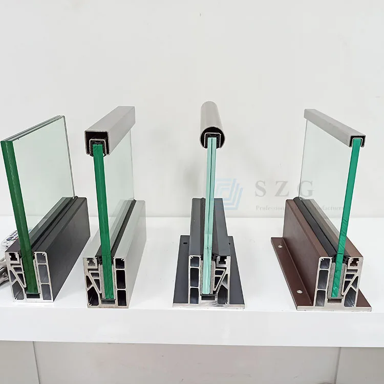 Glass balustrade railing for outdoor steps glass handrail fence double glazed handrails balustrade aluminium railing for balcony