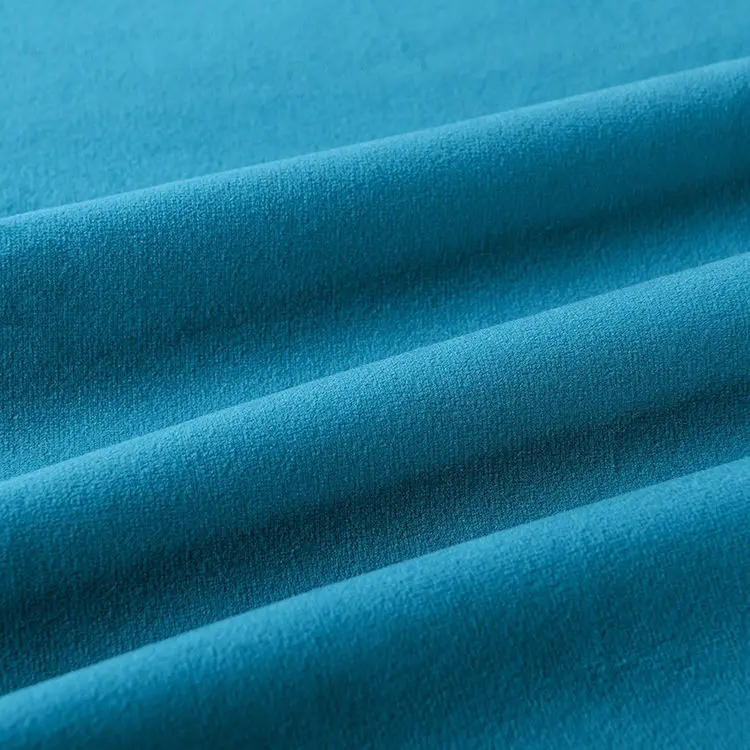 Super Soft Heavy Velvet Blackout Curtain Drapes Panel Nickel Grommet Blue Window Curtains for Living Room