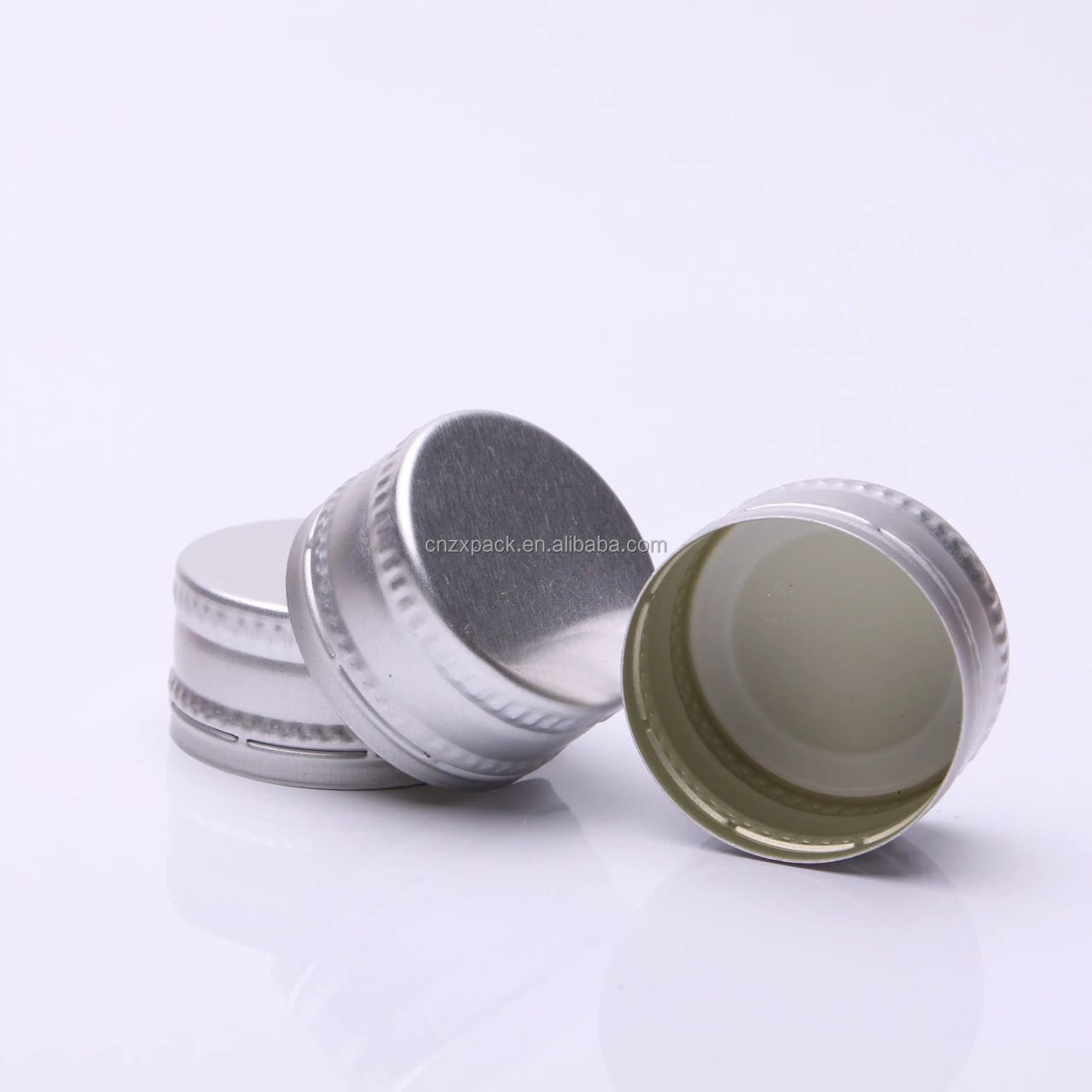 Accepted Customization Sliver 28mm Aluminum Ropp Cap For Beverage Glass Bottle