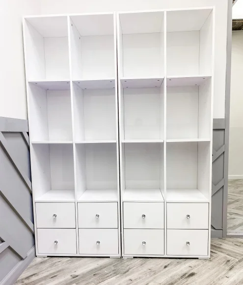 Double Shelf Storage Unit Moveable Book Storage Book Shelf Rack Grocery Convenience Store Shelf