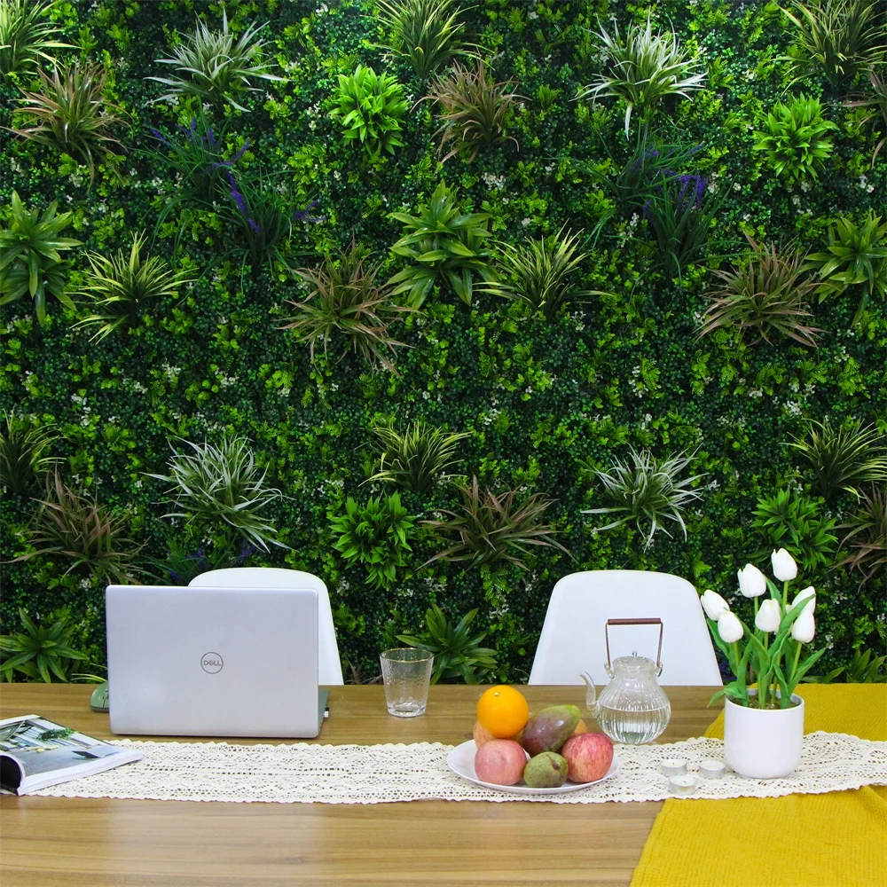 Uland original design customized vertical garden artificial boxwood green panels plant wall for outdoor wall decoration
