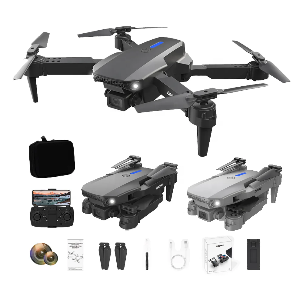 Cheap Mini E88 Foldable Drone WiFi Remote Control Toy with HD Camera Headless Mode and Electric Batteries Power Source