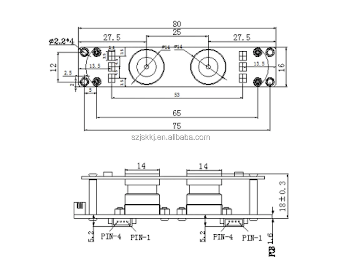 OEM Usb 4k 64MP Flir Surveillance Mini Thermal Camera Module Smart home camera for tachograph robot